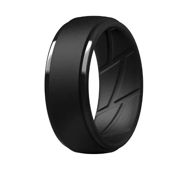 ITGlife® | 7 Pack Men’s Silicone Wedding Rings – Breathable Comfort Fit with Ergonomic AirFlow Grooves