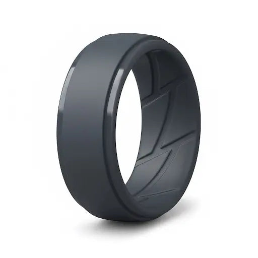 ITGlife® | 7 Pack Men’s Silicone Wedding Rings – Breathable Comfort Fit with Ergonomic AirFlow Grooves