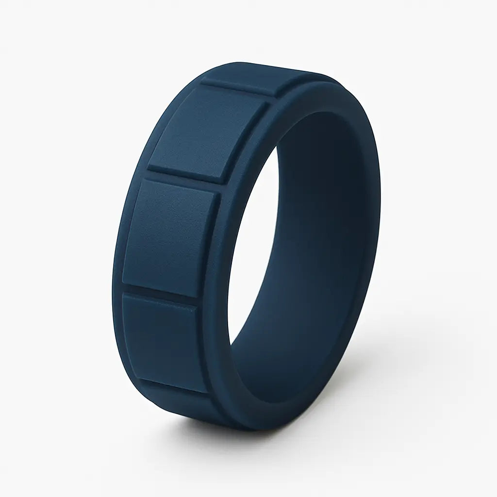 ITGlife® Edge Matrix Silicone Ring - Navy Blue
