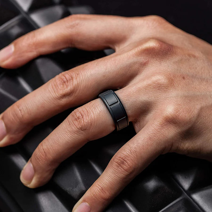 ITGlife® Edge Matrix Silicone Ring - Black
