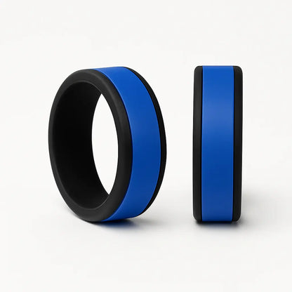 ITGlife® AIR Horizon Silicone Ring - Black Blue