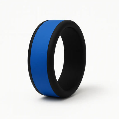 ITGlife® AIR Horizon Silicone Ring - Black Blue