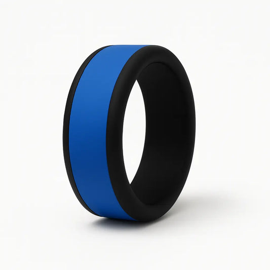 ITGlife® AIR Horizon Silicone Ring - Black Blue