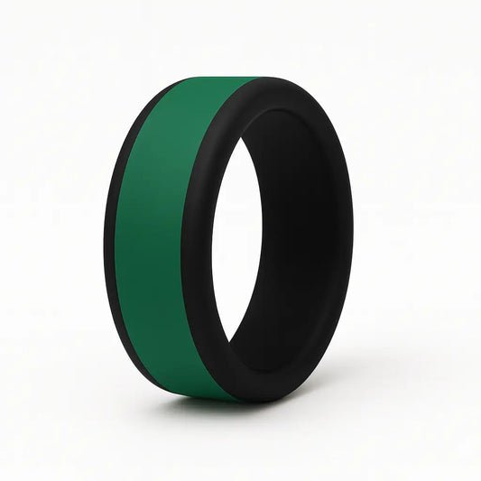 ITGlife® AIR Horizon Silicone Ring - Black Green