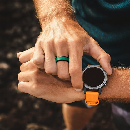 ITGlife® AIR Horizon Silicone Ring - Black Green
