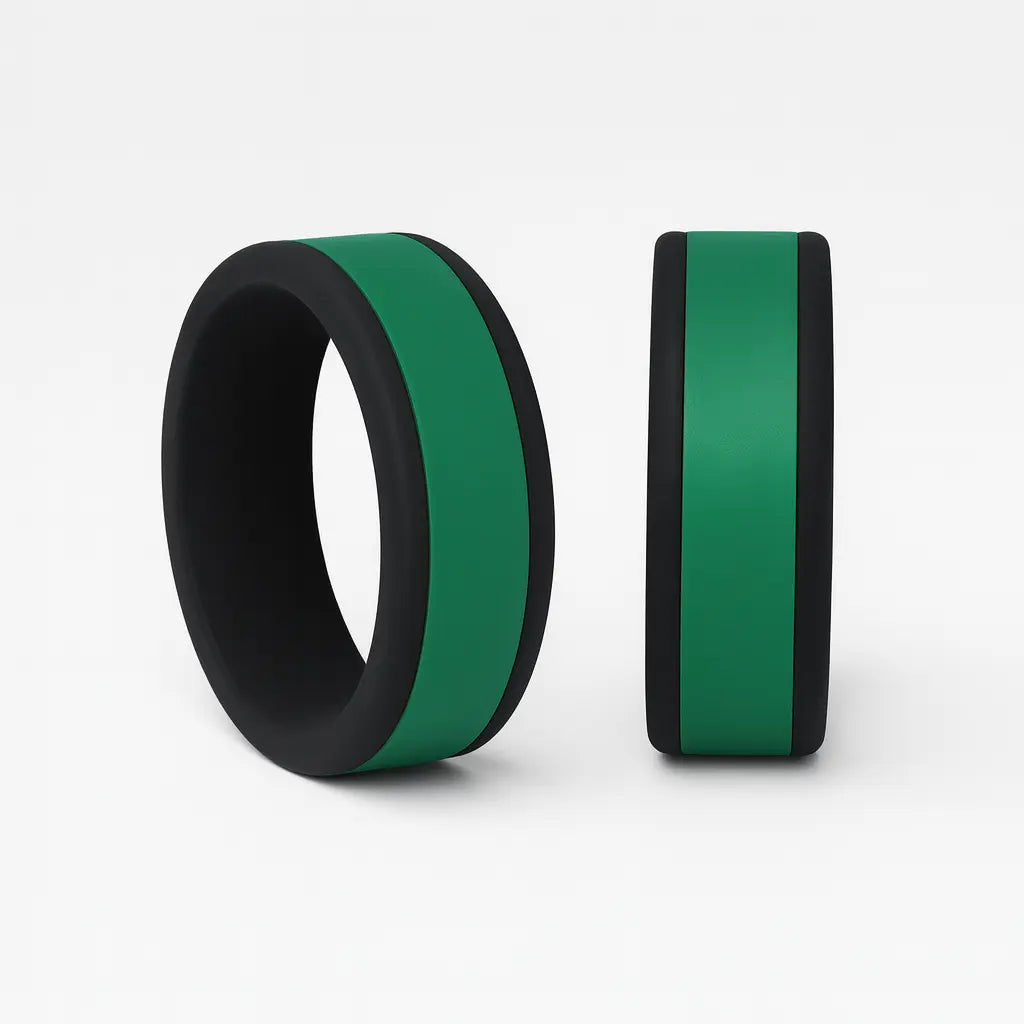 ITGlife® AIR Horizon Silicone Ring - Black Green