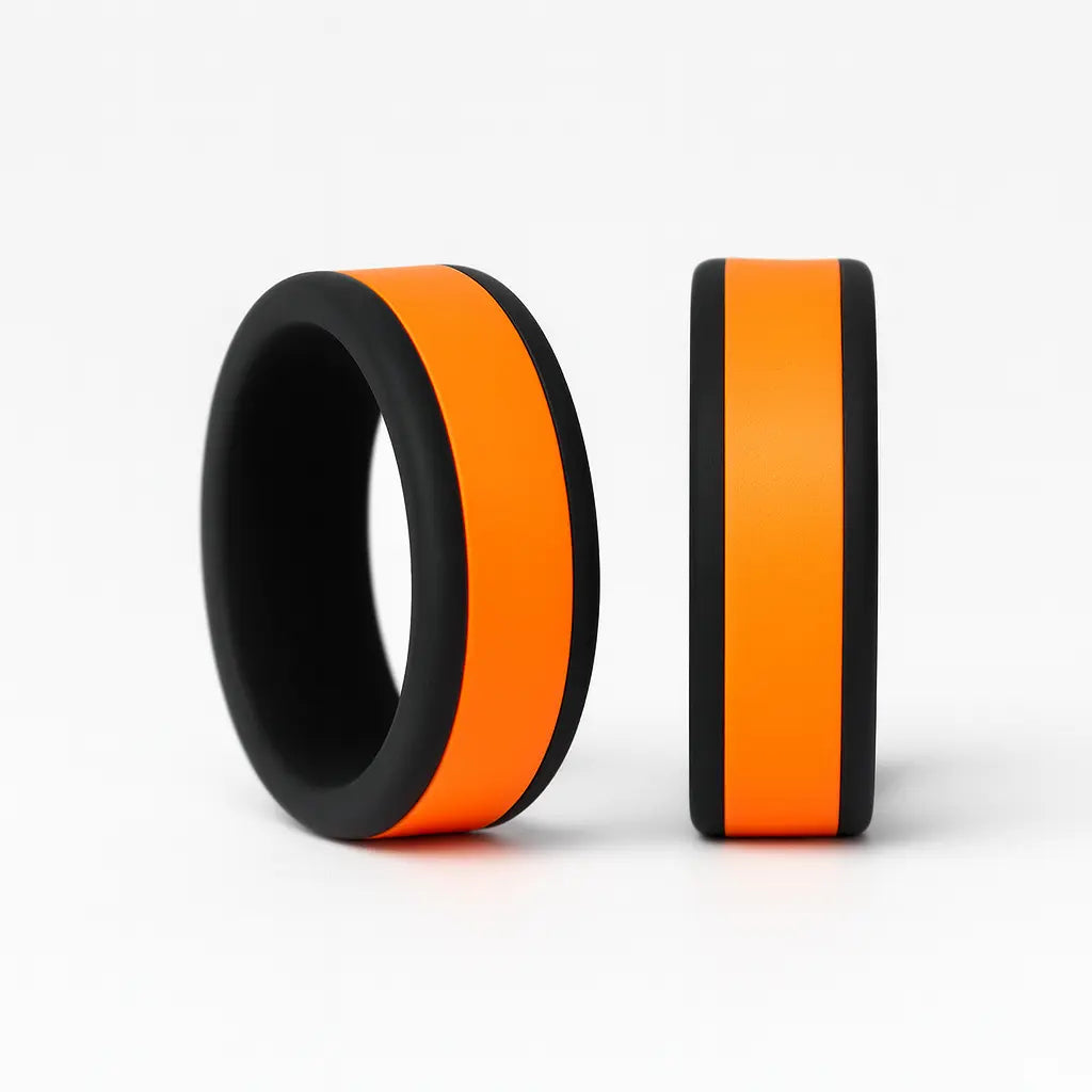 ITGlife® AIR Horizon Silicone Ring - Black Orange