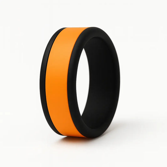 ITGlife® AIR Horizon Silicone Ring - Black Orange