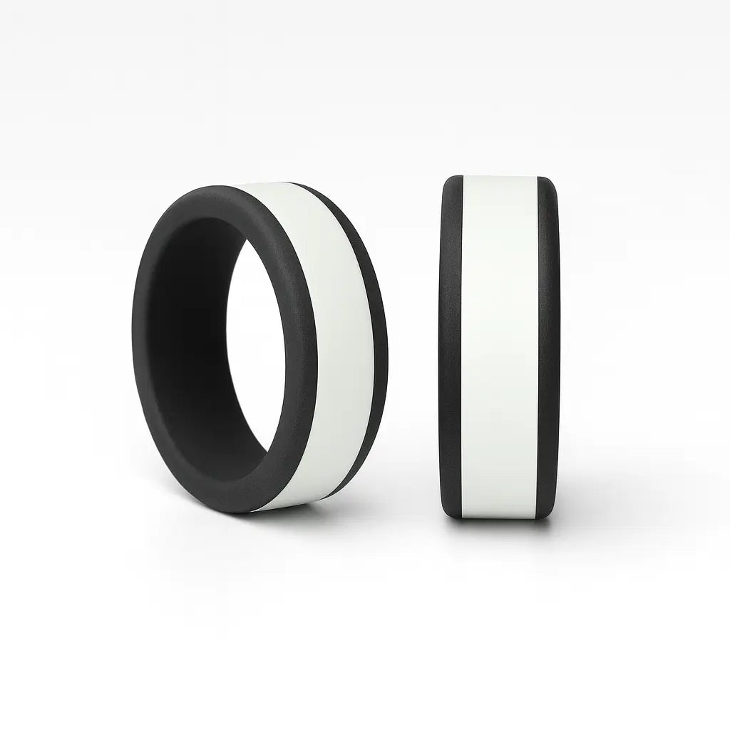 ITGlife® AIR Horizon Silicone Ring - Black White