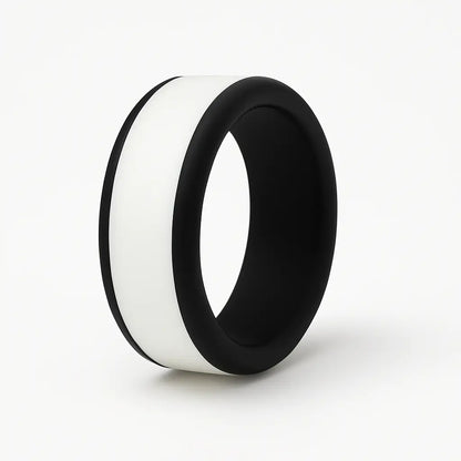 ITGlife® AIR Horizon Silicone Ring - Black White