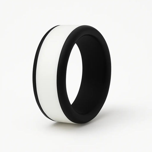 ITGlife® AIR Horizon Silicone Ring - Black White