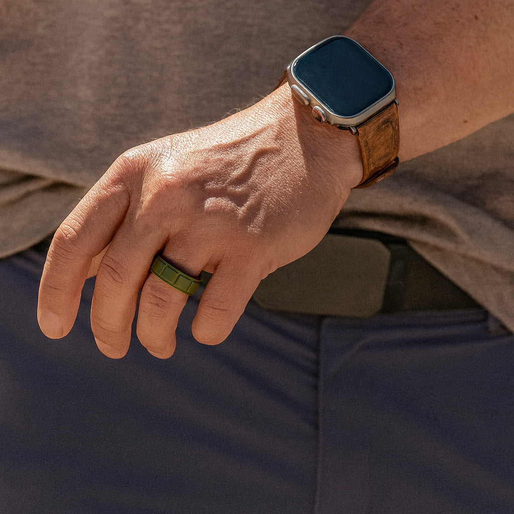 ITGlife® Edge Matrix Silicone Ring - Military Green