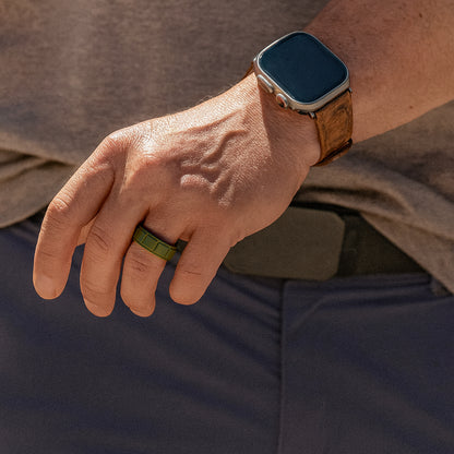 ITGlife® Edge Matrix Silicone Ring - Military Green