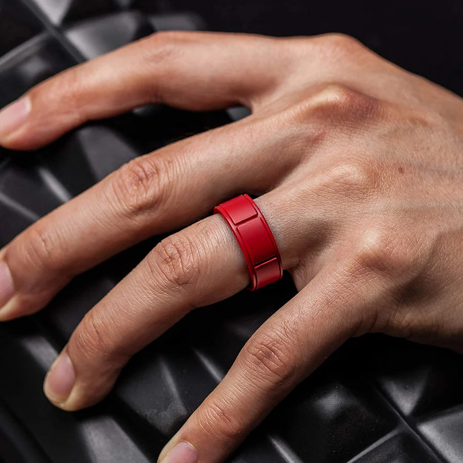 ITGlife® Edge Matrix Silicone Ring - Red