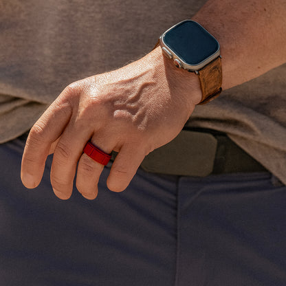 ITGlife® Edge Matrix Silicone Ring - Red