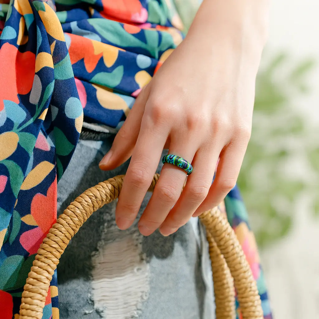ITGlife® Printed Muse 3-Pack Silicone Rings