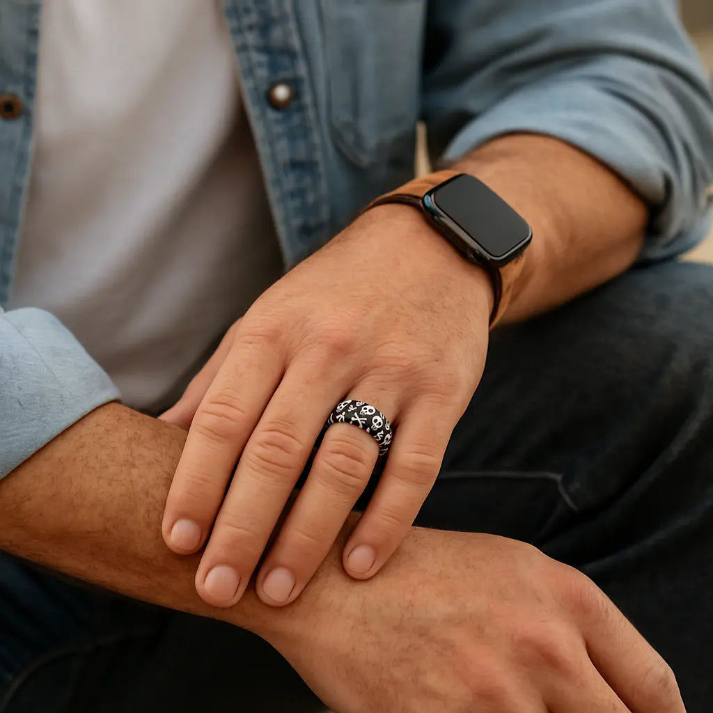 ITGlife® Shadow Edge Skull Lightweight Silicone Ring